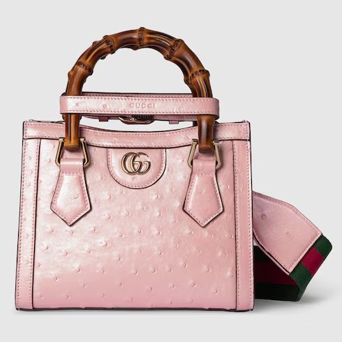 Gucci Diana ostrich mini tote bag