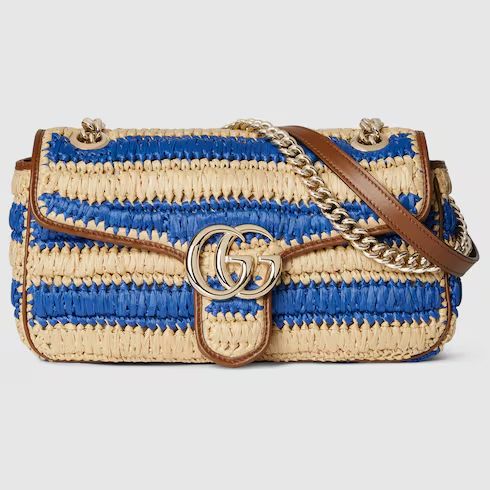 GG Marmont woven medium shoulder bag