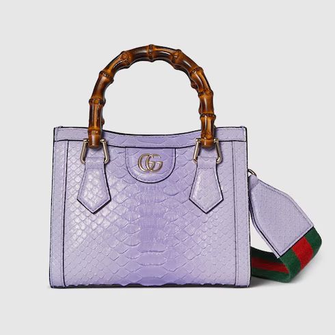 Gucci Diana small python tote bag