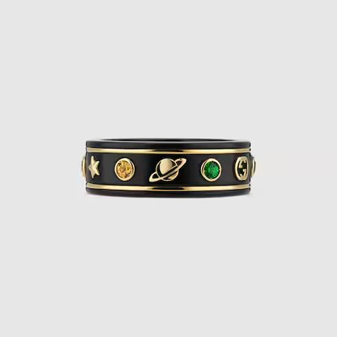 Icon 18k ring with gemstones