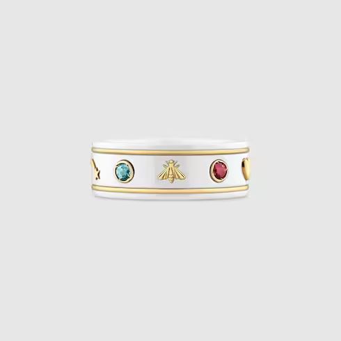 Icon 18k ring with gemstones