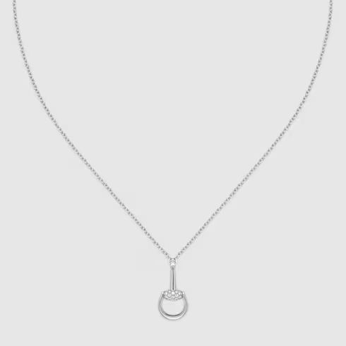 Gucci Horsebit diamond 18k necklace