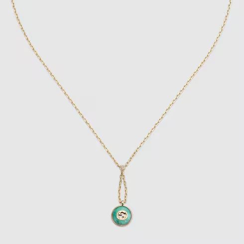 Gucci Interlocking 18k pendant necklace
