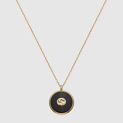 Gucci Interlocking 18k long chain necklace