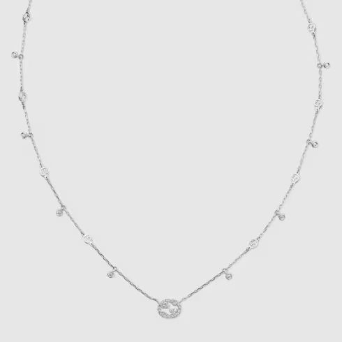 Gucci Interlocking diamond 18k necklace
