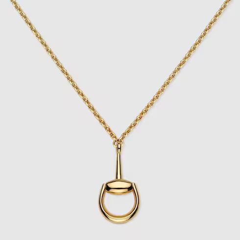 Gucci Horsebit 18k long chain necklace