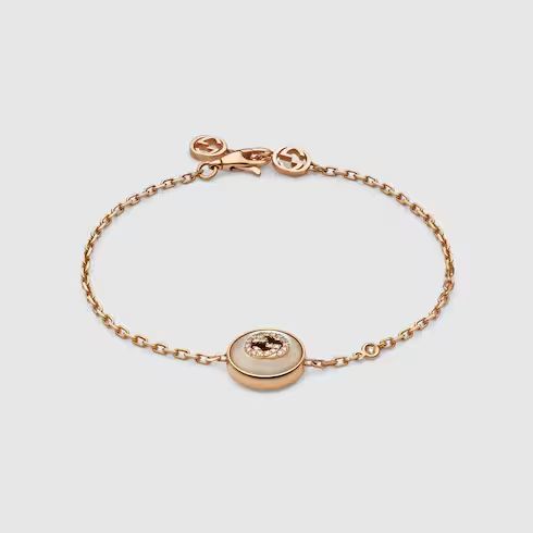Gucci Interlocking diamond 18k bracelet