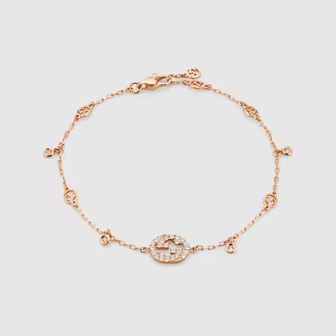 Gucci Interlocking diamond 18k bracelet