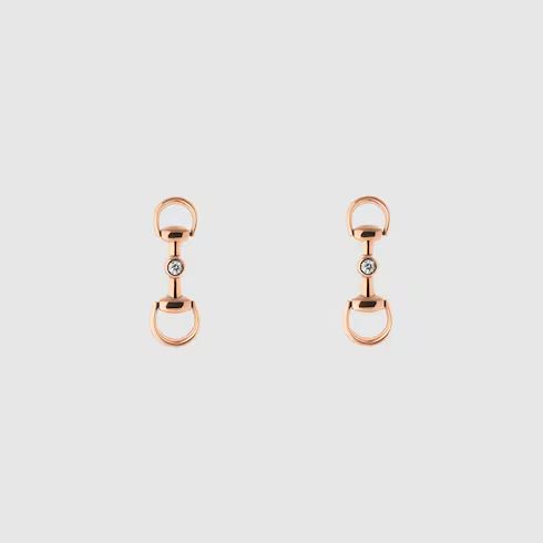Gucci Horsebit diamond 18k earrings