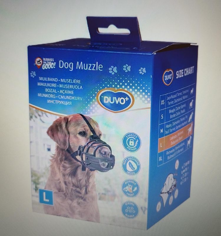 DUVO BOZAL GOMA PERRO (T-L )