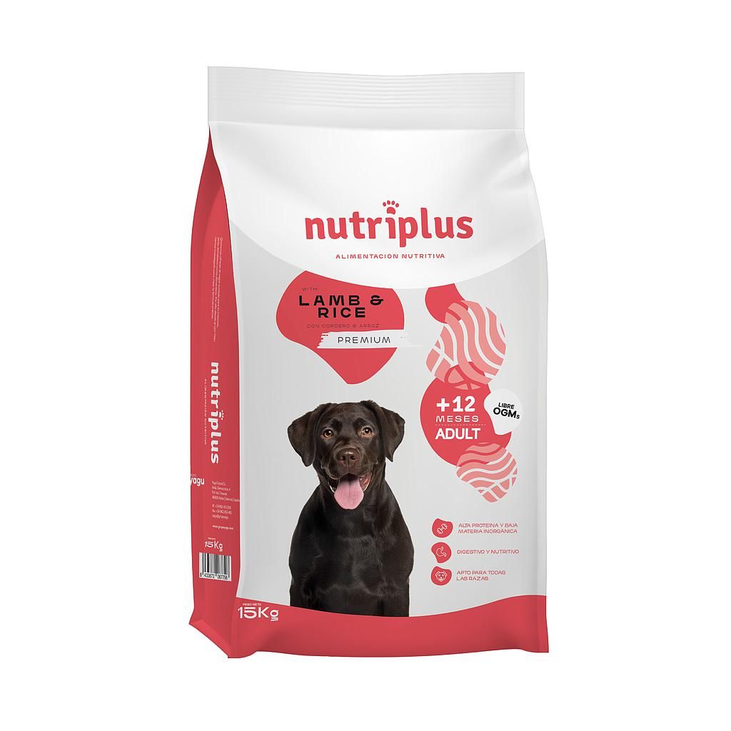 Nutriplus Perros Adultos Cordero -15 kg
