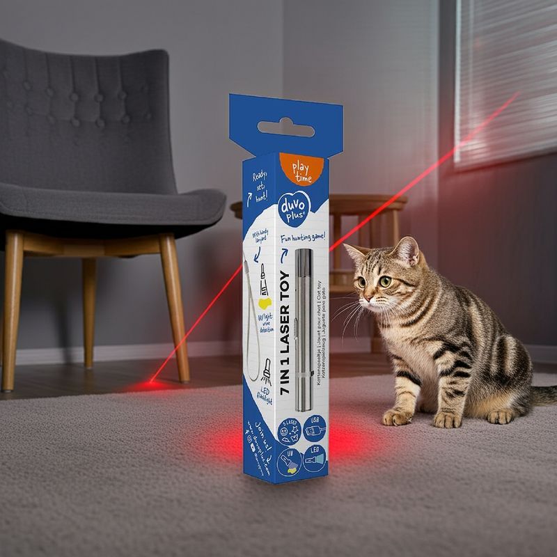 DUVO LASER PARA GATOS 7 EN PLATA