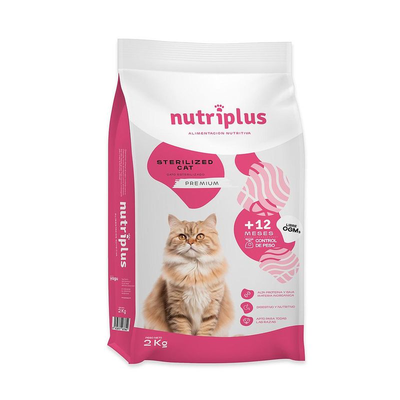NUTRIPLUS GATOS ADULTO ESTERILIZADO (2 KG)