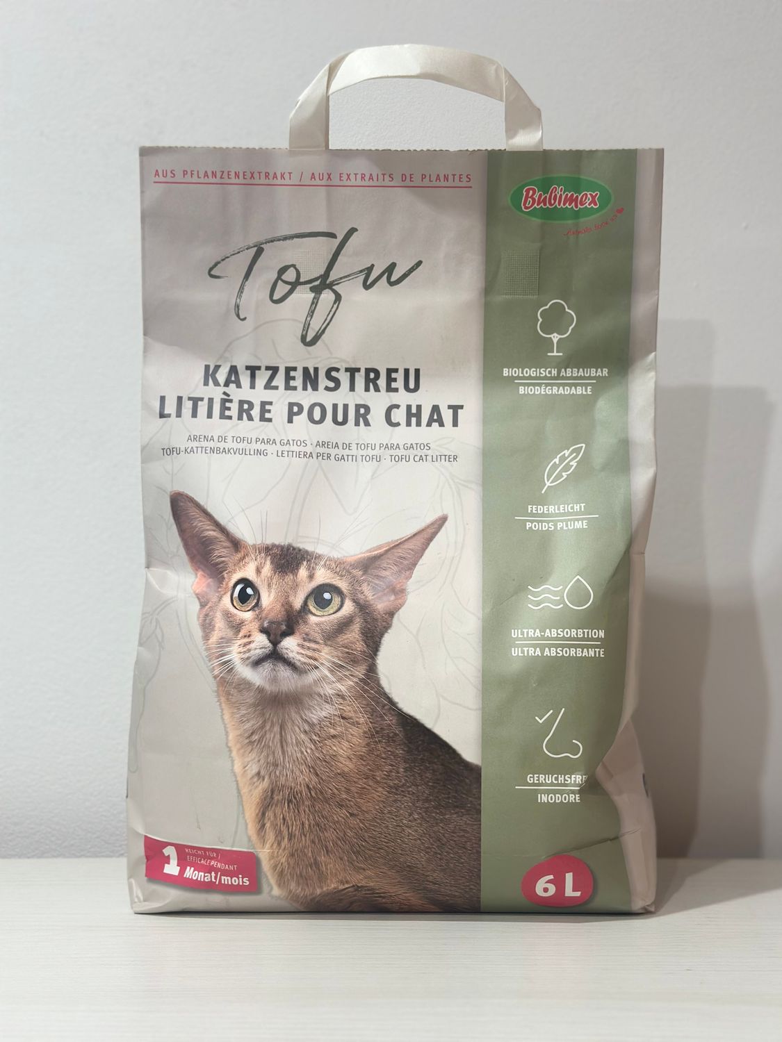Arena de Tofu para gato 6 L Arena de Tofu para gato 6 L