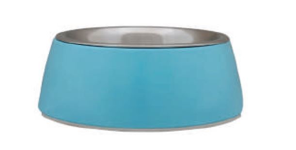 Comedero de Melamina con Interior de Acero Inoxidable – Azul, Talla S – 13 cm / 210 ml Comedero de Melamina con Interior de Acero Inoxidable – Azul, Talla S – 13 cm / 210 ml