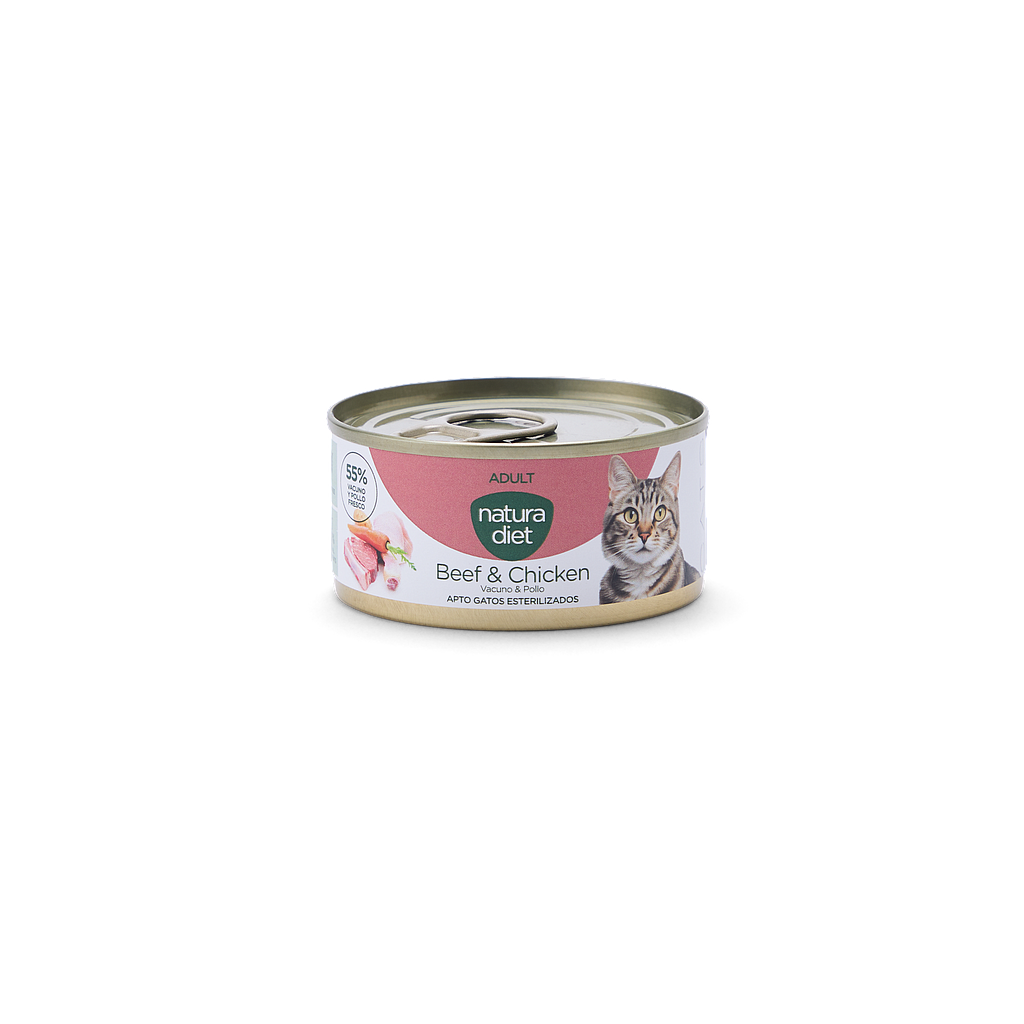 Natura Diet  Adult Beef & Chicken 85 g-Paté de vacuno y pollo