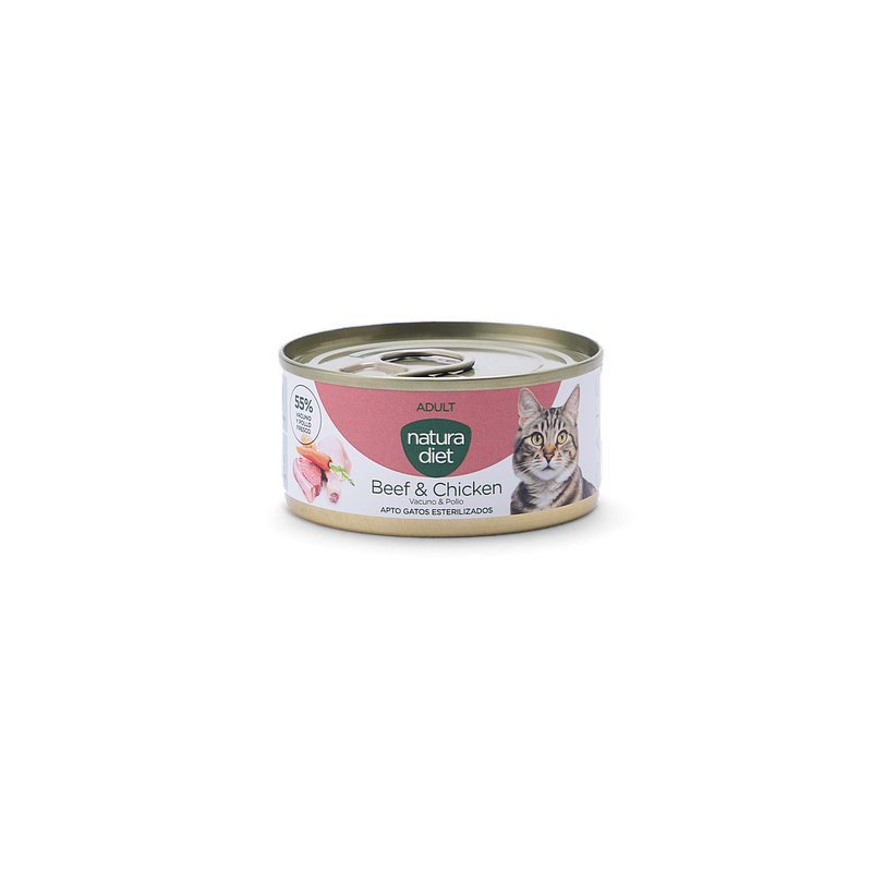 Natura Diet Adult Beef & Chicken 85 g-Paté de vacuno y pollo Natura Diet Adult Beef & Chicken 85 g-Paté de vacuno y pollo