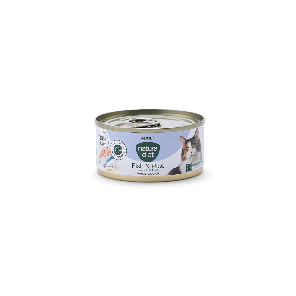 Natura Diet Adult Fish &Rice 85 g - Paté de pescado fresco