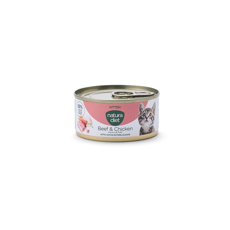 Natura Diet -Kitten -Beef & Chicken -Paté de vacuno y pollo para gatitos Natura Diet -Kitten -Beef & Chicken -Paté de vacuno y pollo para gatitos
