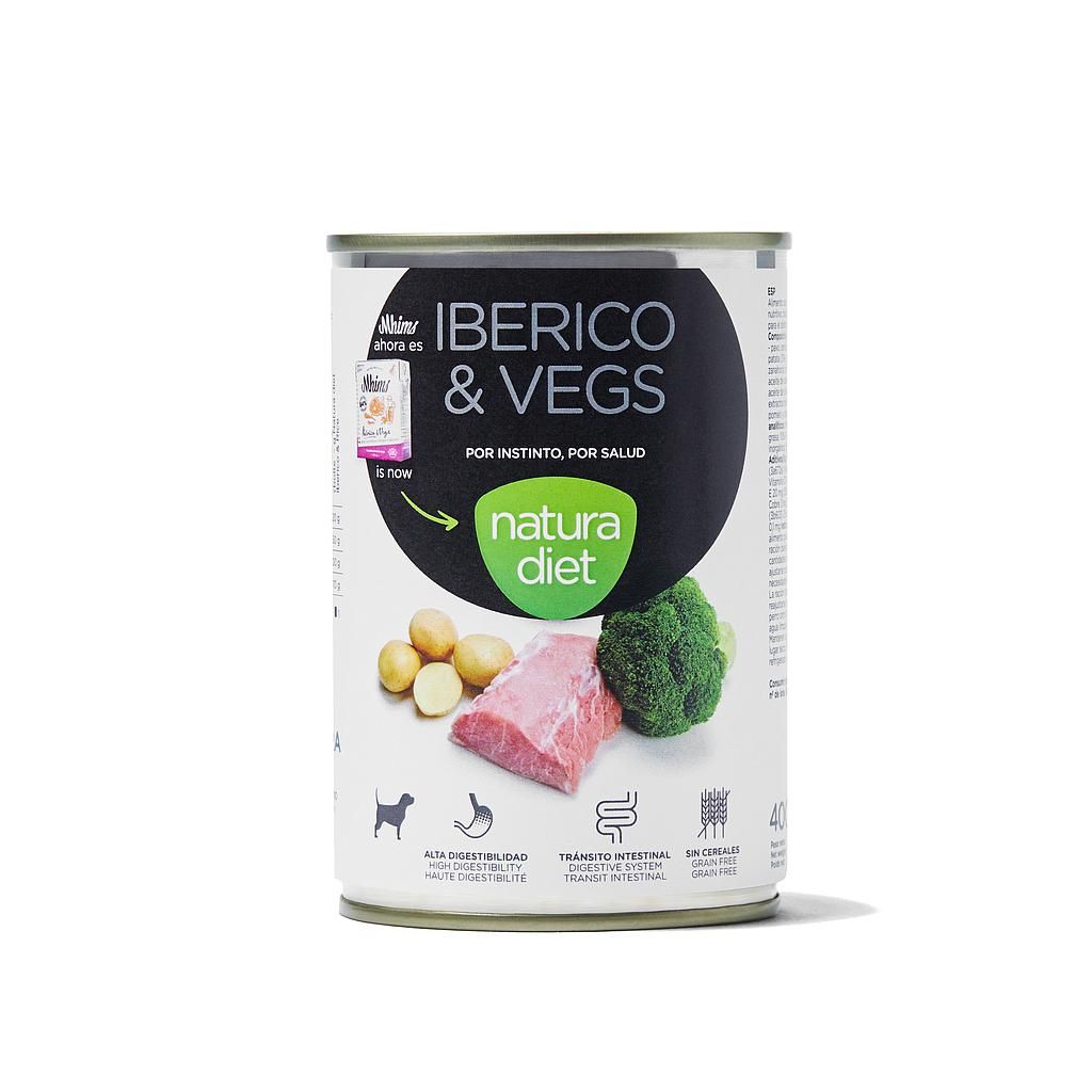 Natura Diet Ibérico & Vegs 400 g - Comida húmeda natural Natura Diet Ibérico & Vegs 400 g - Comida húmeda natural