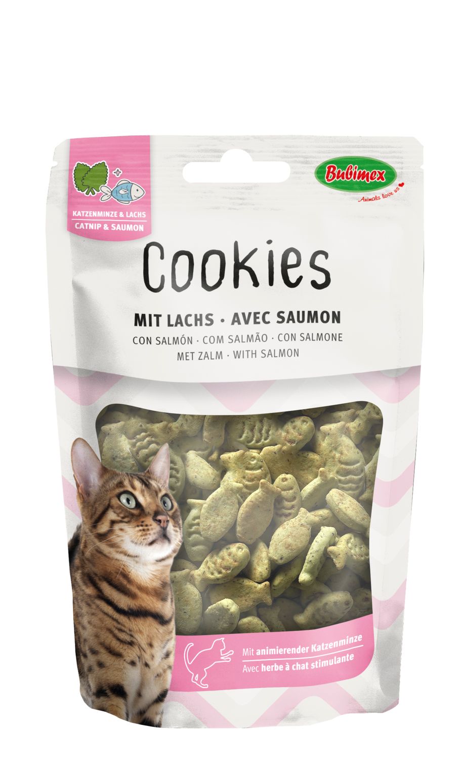 Bubimex Cookies con Salmón y Hierba Gatera para Gatos – 50 g Bubimex Cookies con Salmón y Hierba Gatera para Gatos – 50 g