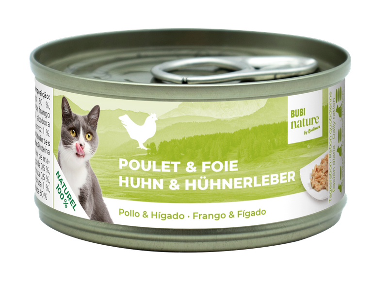 Bubi Nature CAT – Pollo e hígado · Lata 70 g