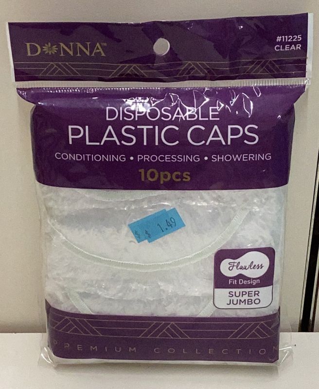 Donna Disposable Plastic Caps -10pc.
