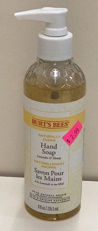 Burt’s Bees Naturally Clean Hand Soap 8 oz. -Lavender &amp; Honey