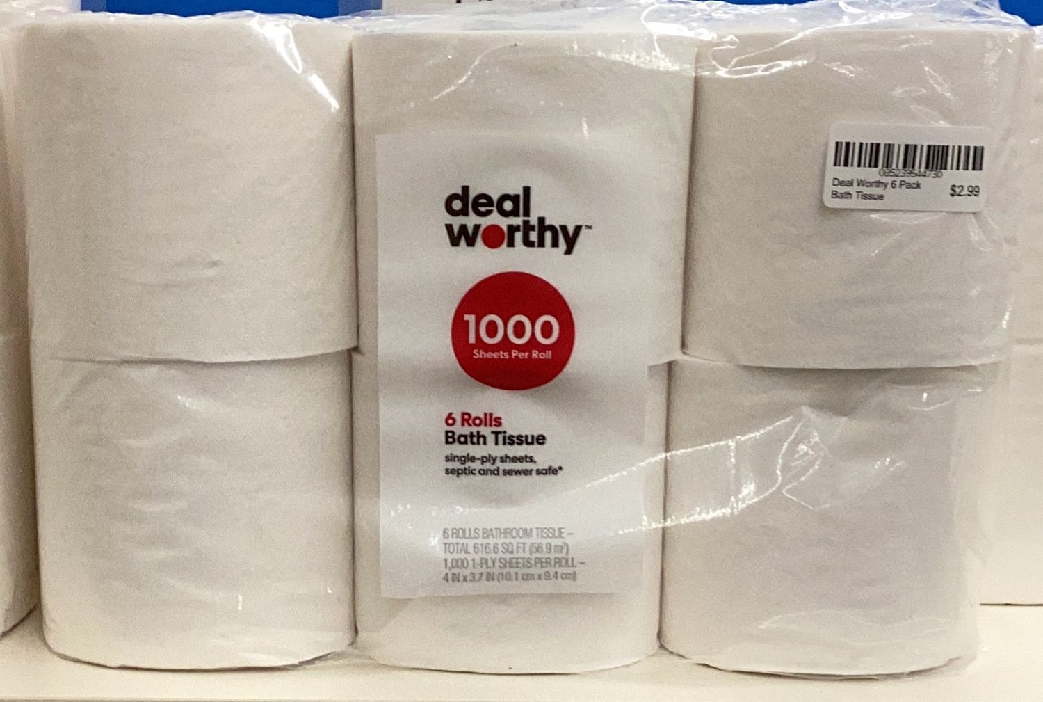 Deal Worthy 6 Pack Bath Tissue