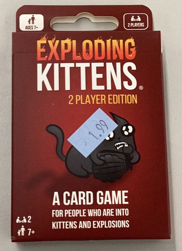 Exploding Kittens On the Go Travel Card Game - 2 Player Edition
