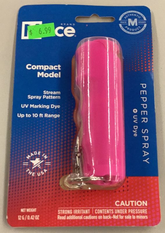 Mace Brand Compact Model Pepper Spray - Neon Pink