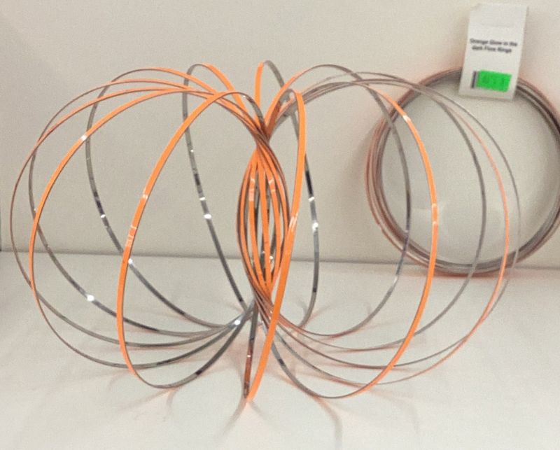 Glow In The Dark Flow Rings In Orange With Tags