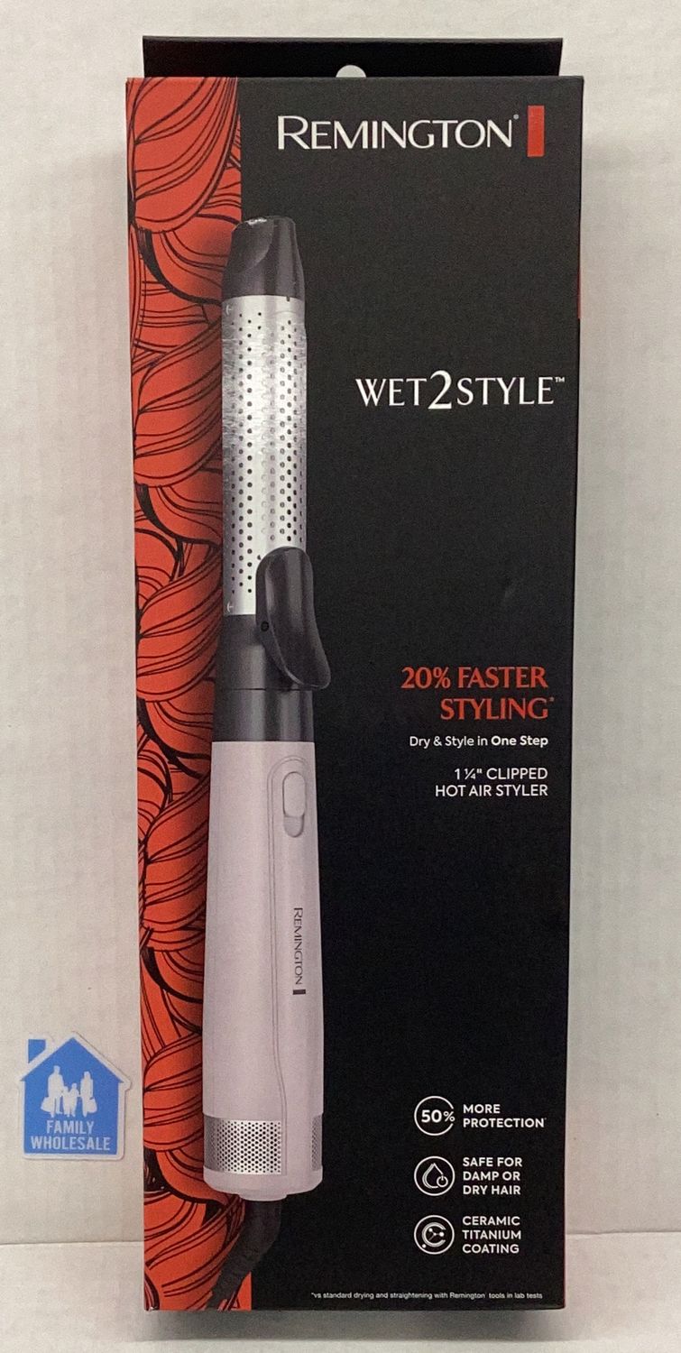 Remington Pro Wet 2 Style 1 1/4&quot; Clipped Hot Air Curling Iron