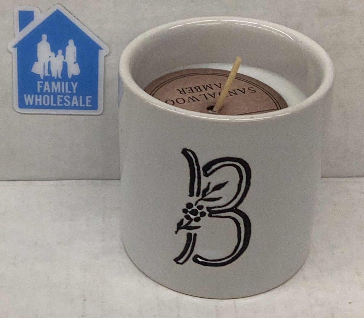 B Sandlewood Amber Scented Candle