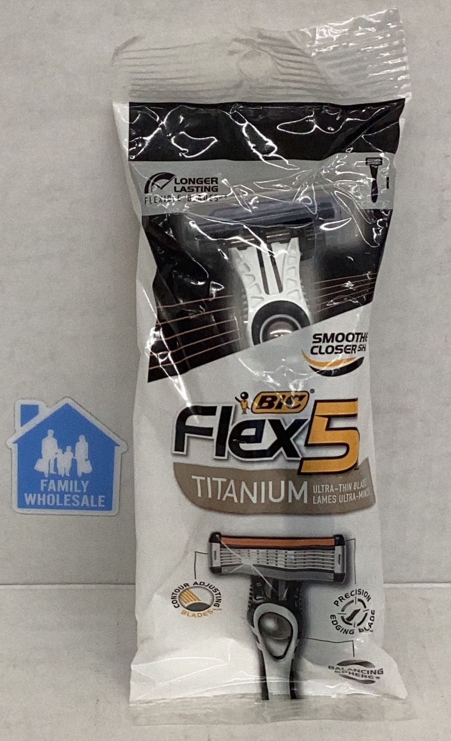 Bic Flex 5 Titanium Men s Shaving Razor 5 Blade Disposable Razors 1 Pack