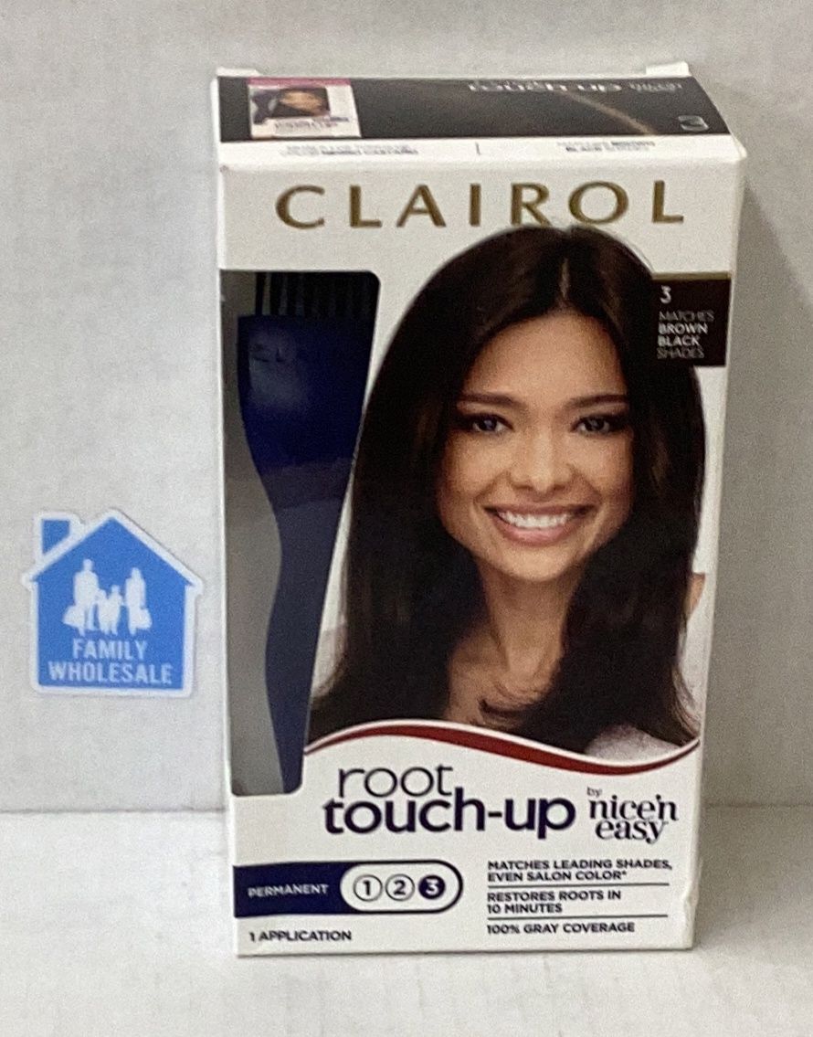 Clairol Root Touch-Up Permanent Hair Color - 3 Brown Black Hair Dye Kit