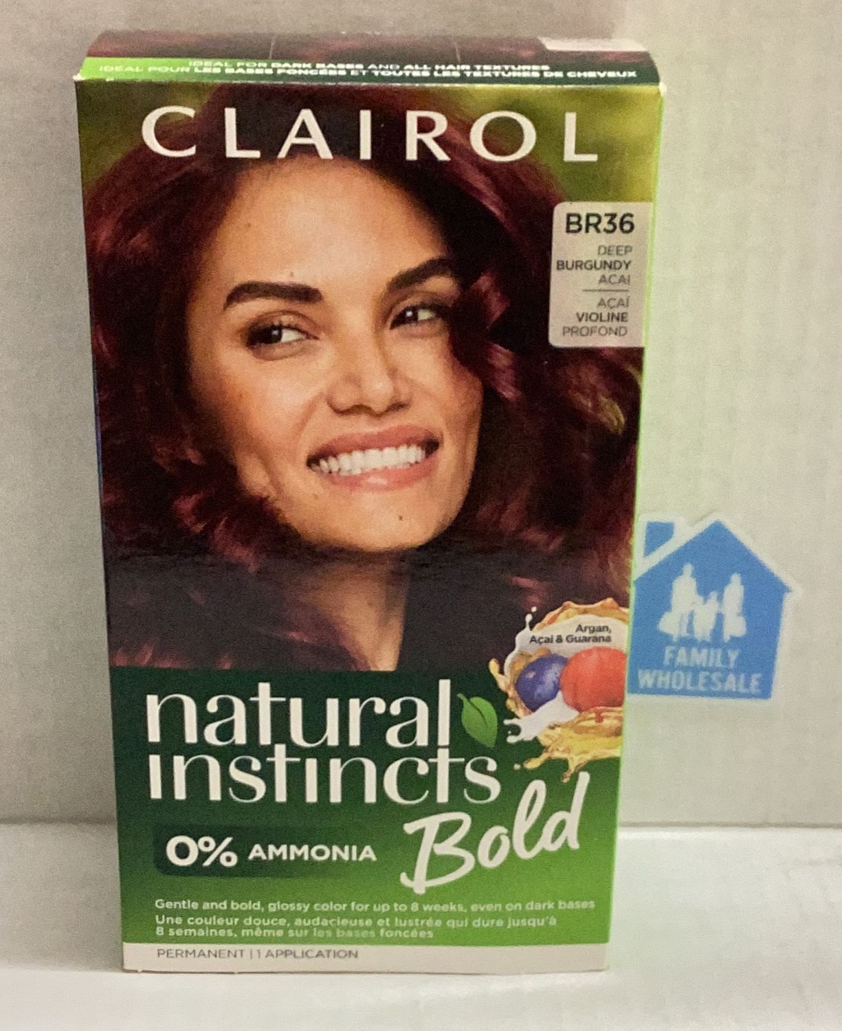 Natural Instincts Permanent Cream Hair Color Bold Kit - BR36 Deep Burgundy Acai