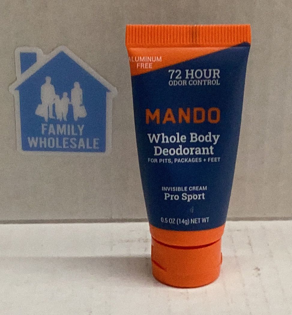 Mando Whole Body Deodorant for Men - Trial Size Invisible Cream - Aluminum Free