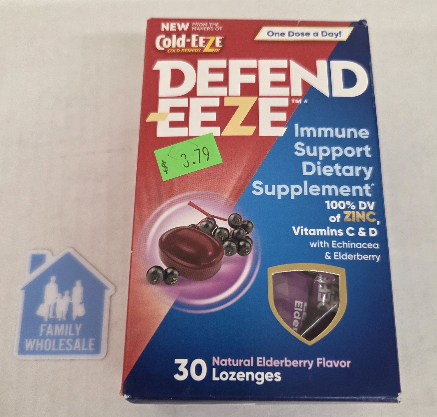 DEFEND-EEZE Immune Support Dietary Supplement 30 Lozenges Elderberry Flavor