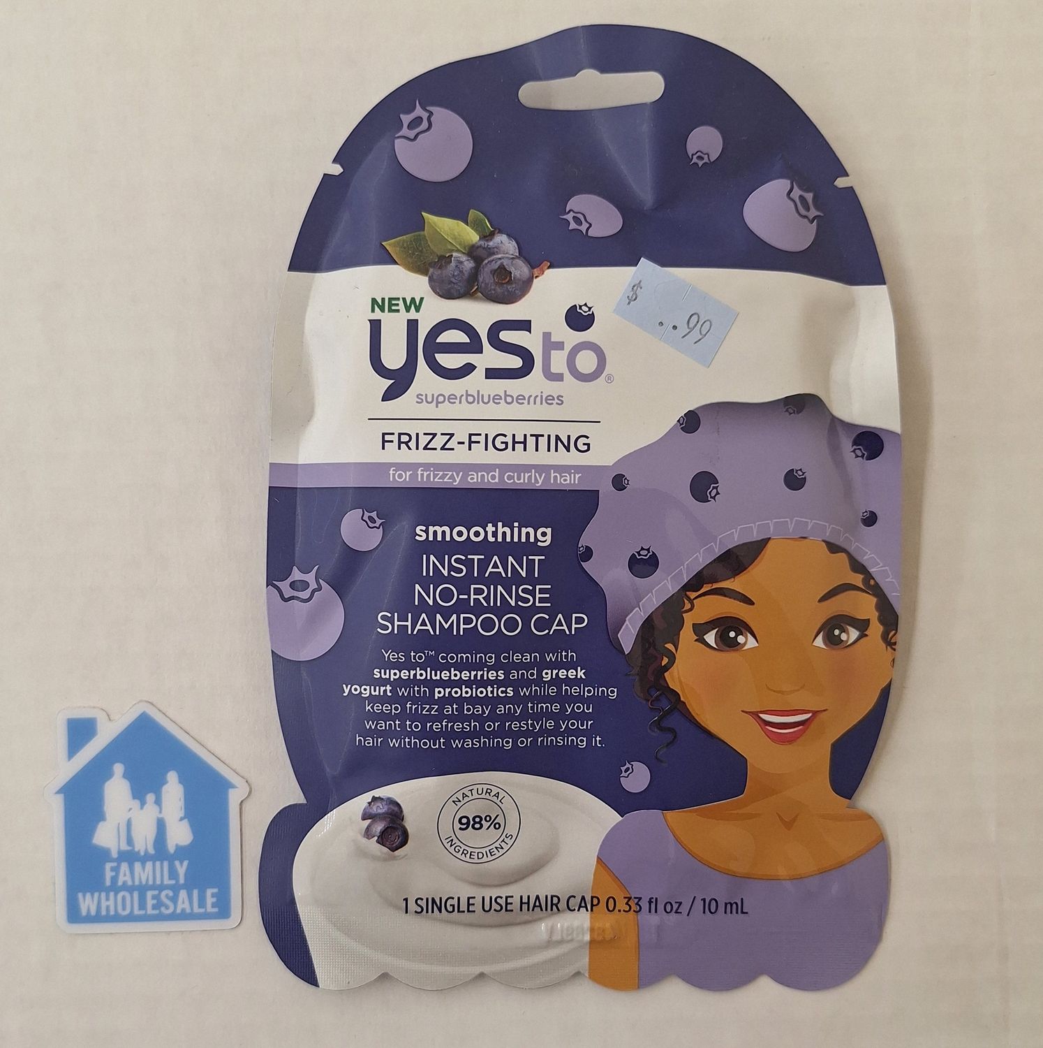 Yes To Superblueberries Frizz-fighting Smoothing Instant No-rinse Shower Cap