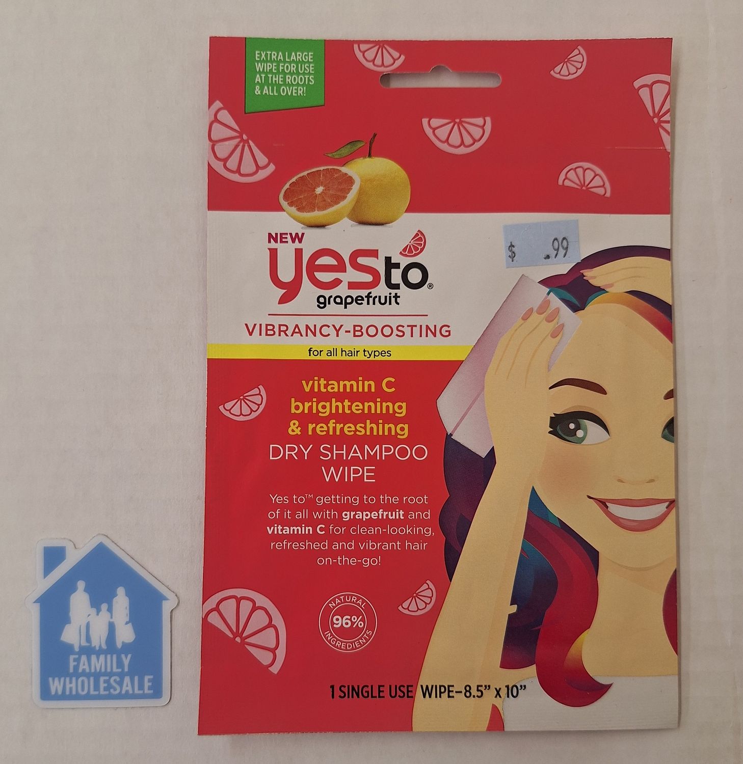 Yes To Grapefruit Vibrancy Boosting Dry Shampoo Wipe