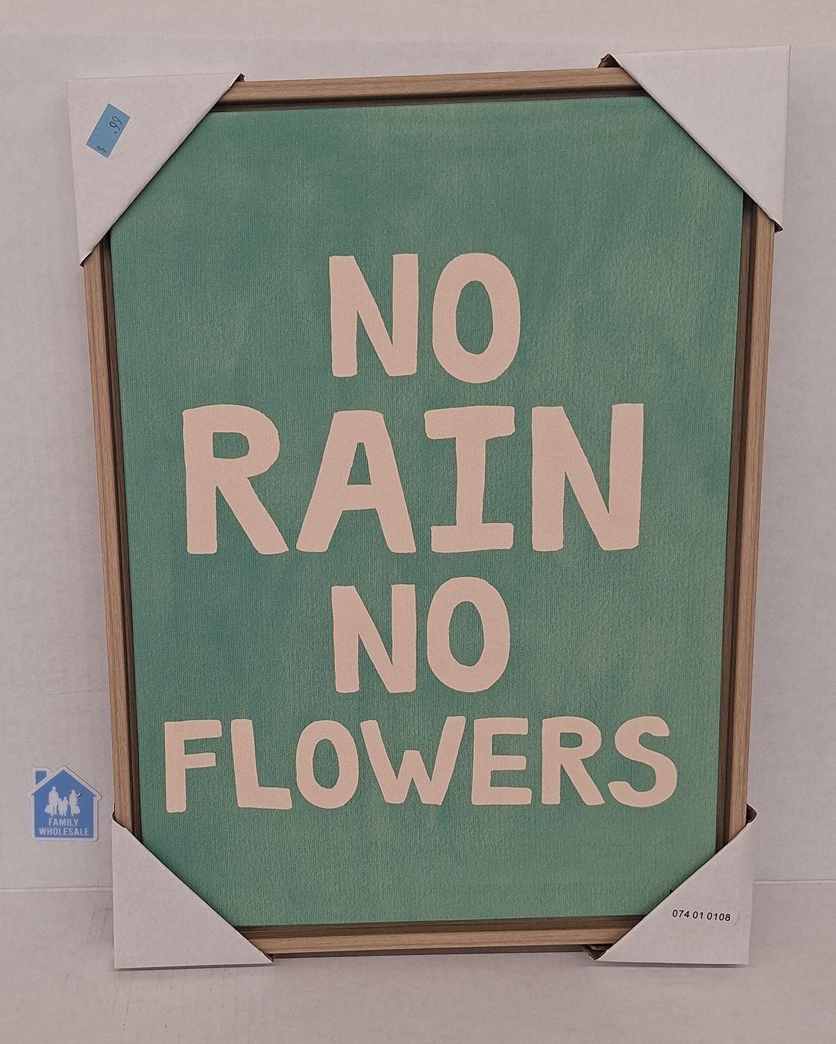 12&quot; X 16&quot; &#39;No Rain No Flowers&#39; Framed Wall Canvas