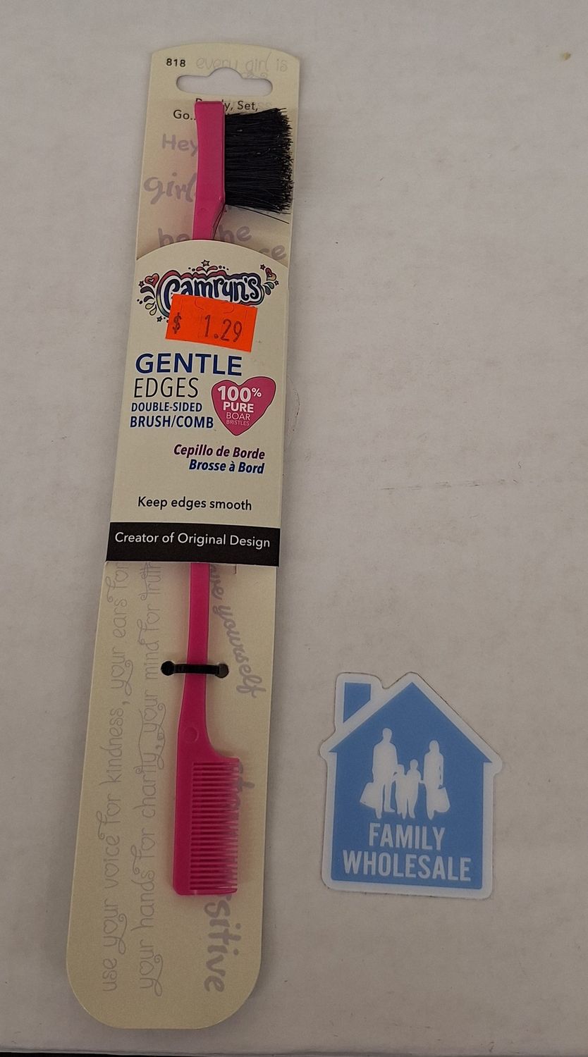 Camryn&#39;s BFF Gentle Edges Double-Sided Hair Brush/Comb - Hot Pink
