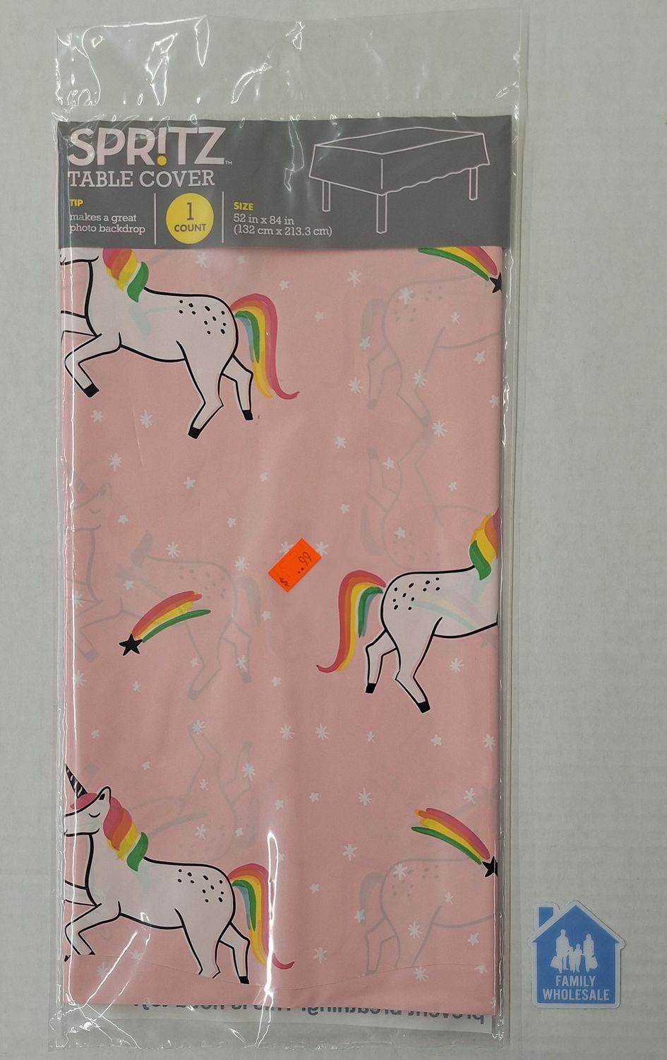 Spritz Unicorn Printed Table Cover 54&quot; x 84&quot;