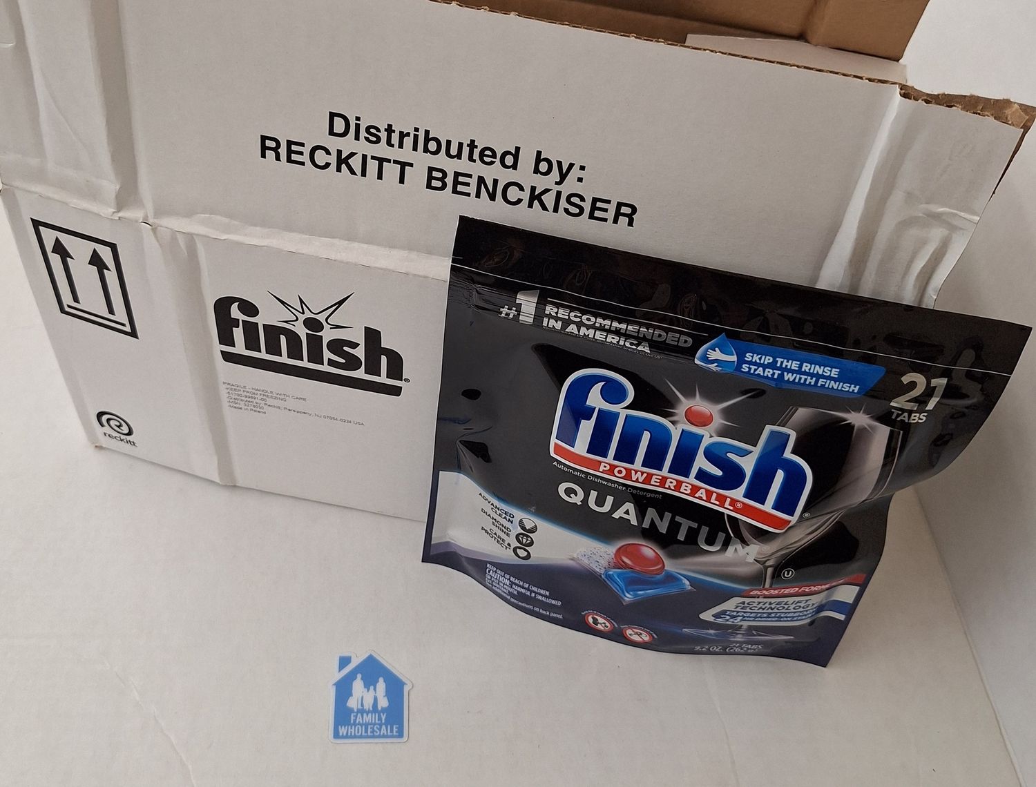 Finish Quantum Dishwasher Detergent Tablets - 21ct - CASE OF 8
