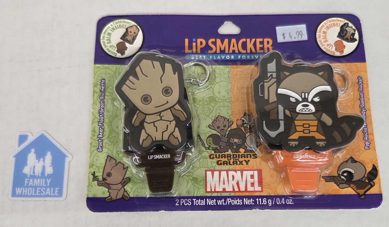 Lip Smacker Groot and Rocket Lip Balm - 0.4oz/2pc