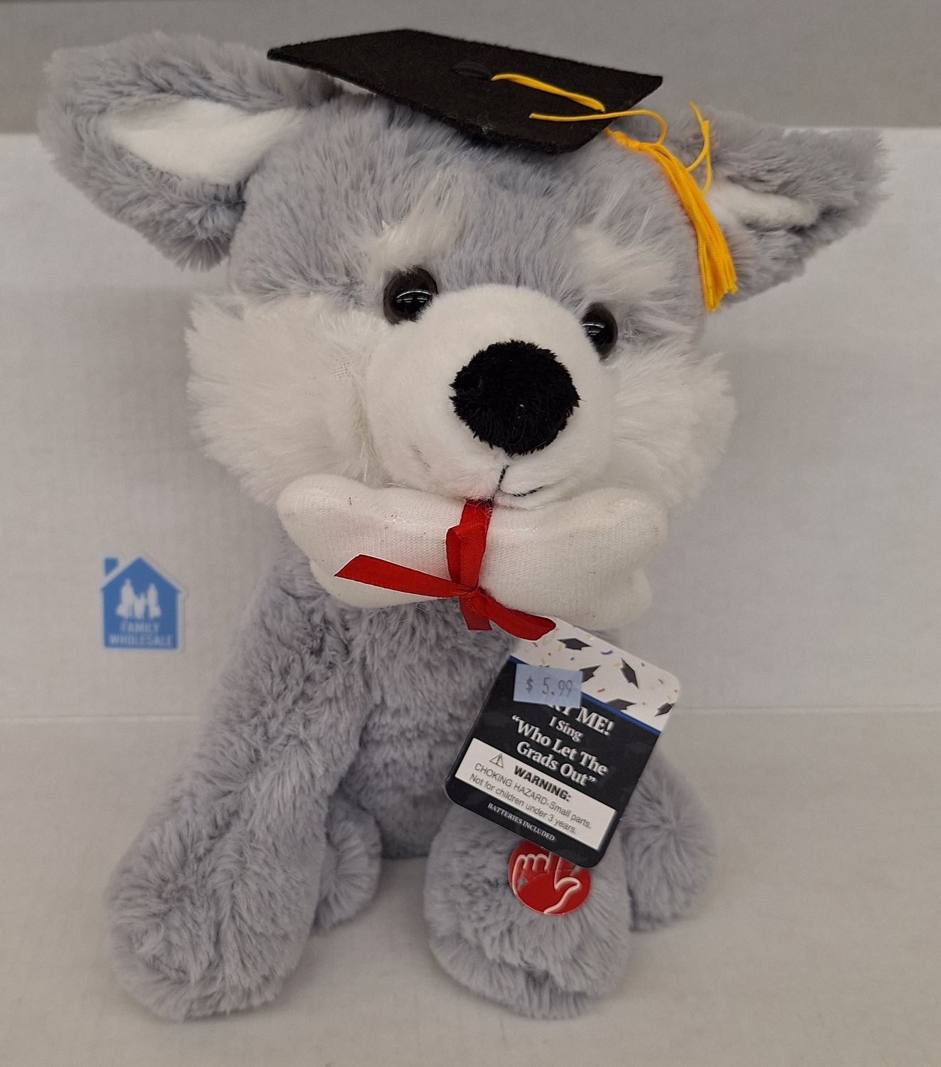 Graduation Singing Animated Husky