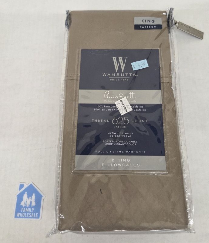 Wamsutta 100% Pima cotton  Thread count 625 King Pattern  2 king pillowcases