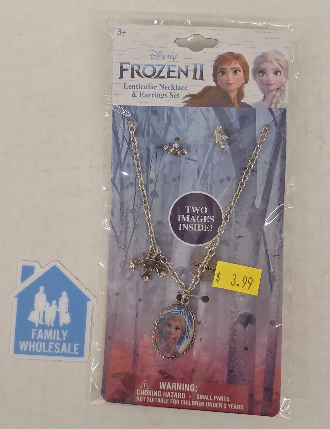 Disney Frozen 2 Lenticular Necklace and Earrings Set