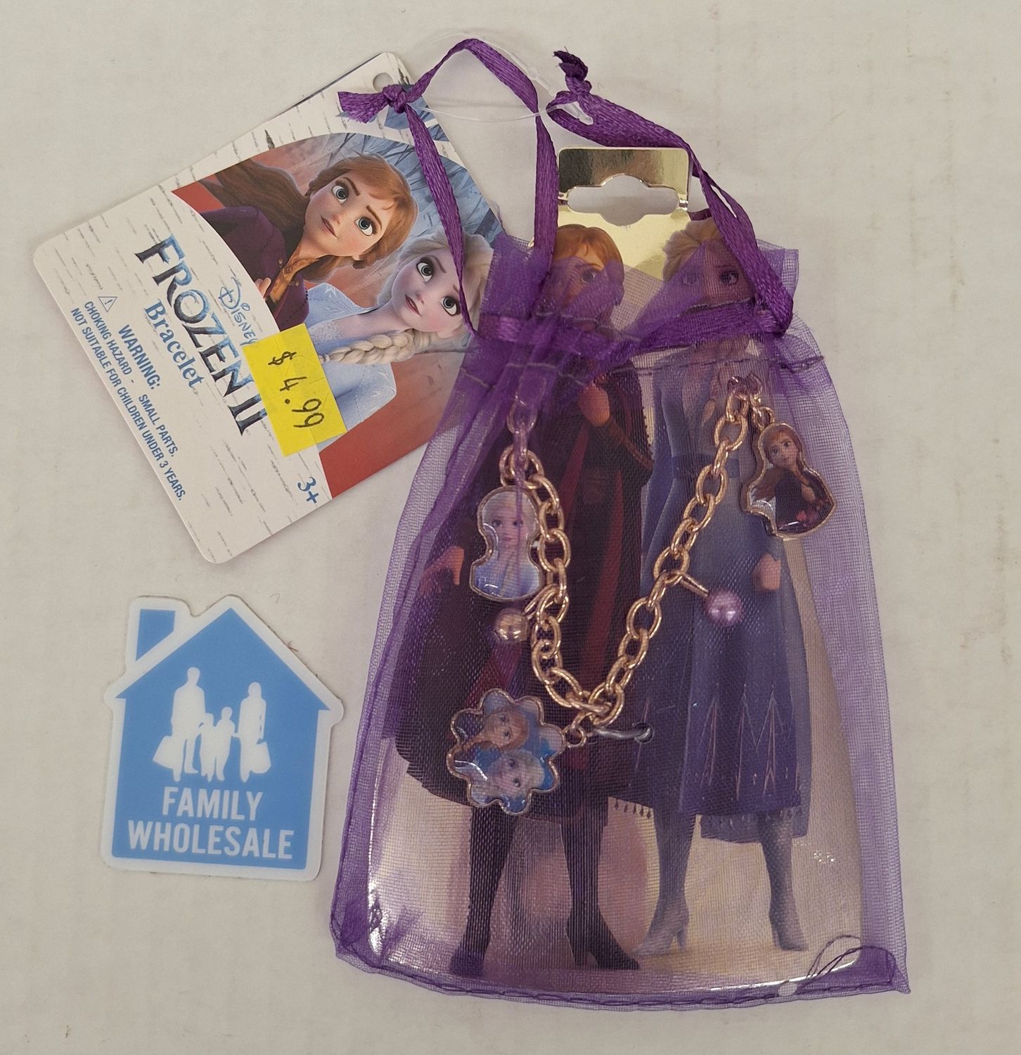 Disney Frozen II Elsa Anna &amp; Olaf Girls Charm Bracelet